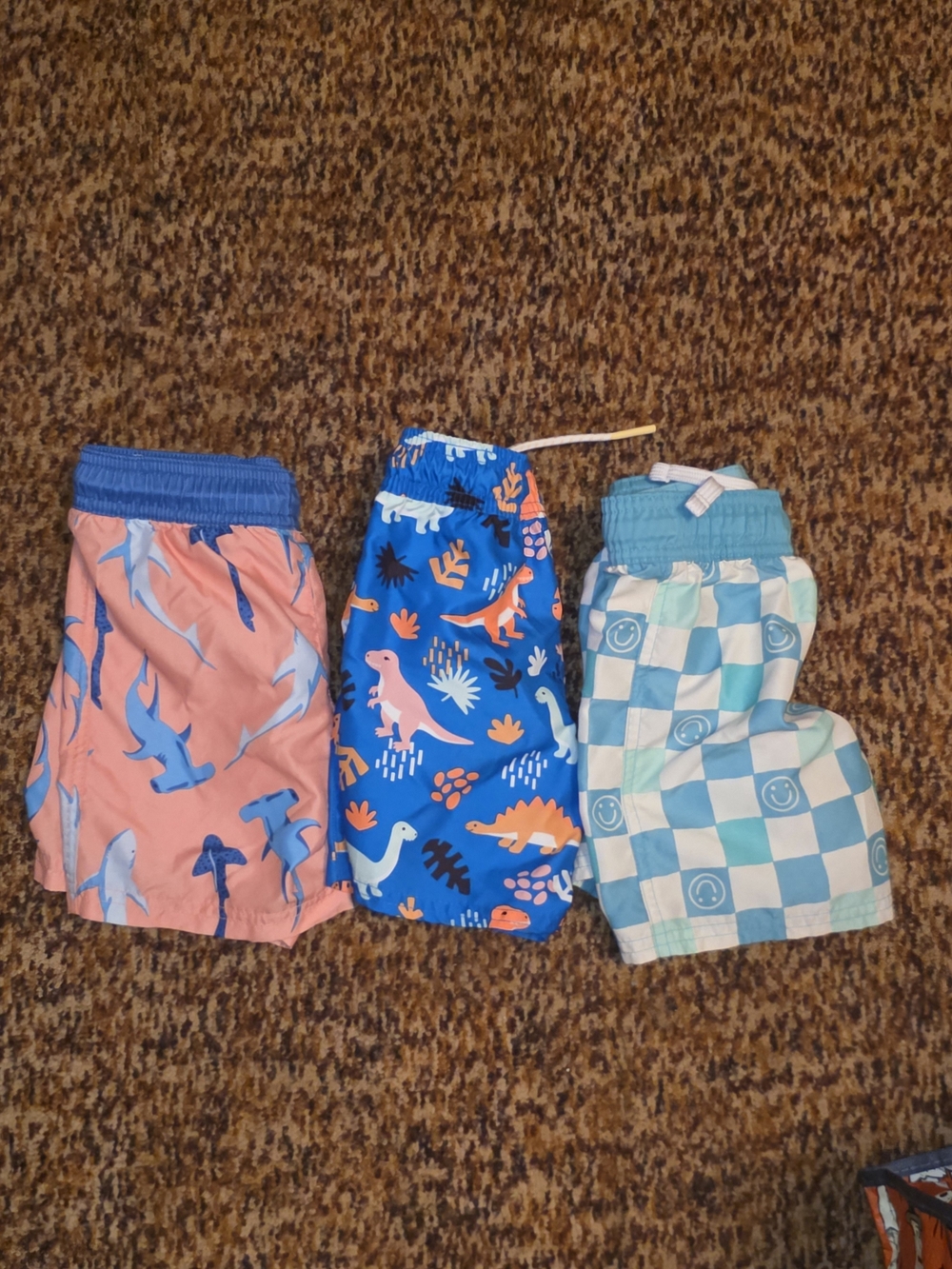 Carter's Kids Swim Shorts Trio - Pink, Blue, Teal